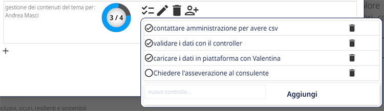 Assegna le attività di controllo
